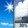 Thursday: A 30 percent chance of showers, mainly after 5pm. Sunny, with a high near 77. South wind 10 to 15 mph, with gusts as high as 20 mph. Thursday: A 30 percent chance of showers, mainly after 5pm. Sunny, with a high near 77. South wind 10 to 15 mph, with gusts as high as 20 mph.