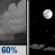 Tonight: Showers likely and possibly a thunderstorm before 8pm, then a chance of showers and thunderstorms between 8pm and 9pm. Partly cloudy, with a low around 62. West wind 5 to 10 mph becoming north after midnight. Chance of precipitation is 60%. New precipitation amounts between a tenth and quarter of an inch, except higher amounts possible in thunderstorms. Tonight: Showers likely and possibly a thunderstorm before 8pm, then a chance of showers and thunderstorms between 8pm and 9pm. Partly cloudy, with a low around 62. West wind 5 to 10 mph becoming north after midnight. Chance of precipitation is 60%. New precipitation amounts between a tenth and quarter of an inch, except higher amounts possible in thunderstorms.