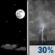 Tonight: A 30 percent chance of showers and thunderstorms, mainly after 5am.  Increasing clouds, with a low around 65. West wind 5 to 10 mph becoming light and variable  in the evening. 