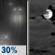 Tonight: A 30 percent chance of rain, mainly before 7pm.  Mostly cloudy, with a low around 37. West wind 5 to 15 mph, with gusts as high as 25 mph. 