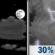 Wednesday Night: A 30 percent chance of showers and thunderstorms, mainly after 3am.  Partly cloudy, with a low around 65. Calm wind becoming southwest around 5 mph. 