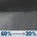 Tonight: Showers and thunderstorms likely before 1am, then a slight chance of showers between 1am and 2am. Mostly cloudy, with a low around 50. South wind around 5 mph. Chance of precipitation is 60%. Tonight: Showers and thunderstorms likely before 1am, then a slight chance of showers between 1am and 2am. Mostly cloudy, with a low around 50. South wind around 5 mph. Chance of precipitation is 60%.