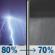 Tonight: Showers and thunderstorms likely, then showers and possibly a thunderstorm after 8pm. Low around 66. Northeast wind around 10 mph. Chance of precipitation is 80%. New rainfall amounts between a half and three quarters of an inch possible. Tonight: Showers and thunderstorms likely, then showers and possibly a thunderstorm after 8pm. Low around 66. Northeast wind around 10 mph. Chance of precipitation is 80%. New rainfall amounts between a half and three quarters of an inch possible.