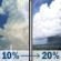 Saturday: A slight chance of showers and thunderstorms before noon, then a slight chance of showers between noon and 1pm. Partly sunny, with a high near 77. Northwest wind 5 to 15 mph, with gusts as high as 25 mph. Chance of precipitation is 20%. Saturday: A slight chance of showers and thunderstorms before noon, then a slight chance of showers between noon and 1pm. Partly sunny, with a high near 77. Northwest wind 5 to 15 mph, with gusts as high as 25 mph. Chance of precipitation is 20%.