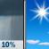 Monday: A 10 percent chance of showers before 7am. Mostly sunny, with a high near 79. North wind around 5 mph. Monday: A 10 percent chance of showers before 7am. Mostly sunny, with a high near 79. North wind around 5 mph.