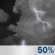 Tonight: A 50 percent chance of showers and thunderstorms. Mostly cloudy, with a low around 66. South wind around 15 mph, with gusts as high as 25 mph. Tonight: A 50 percent chance of showers and thunderstorms. Mostly cloudy, with a low around 66. South wind around 15 mph, with gusts as high as 25 mph.