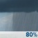 This Afternoon: Showers, mainly before 5pm.  High near 61. Northwest wind around 20 mph, with gusts as high as 30 mph.  Chance of precipitation is 80%.