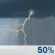 This Afternoon: A 50 percent chance of showers and thunderstorms.  Cloudy, with a high near 76. East wind around 10 mph, with gusts as high as 20 mph. 