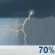This Afternoon: Showers likely and possibly a thunderstorm before 2pm, then showers and thunderstorms likely, mainly between 2pm and 4pm. Some of the storms could be severe. Mostly cloudy, with a high near 83. West wind around 10 mph. Chance of precipitation is 70%. New rainfall amounts between a tenth and quarter of an inch, except higher amounts possible in thunderstorms. This Afternoon: Showers likely and possibly a thunderstorm before 2pm, then showers and thunderstorms likely, mainly between 2pm and 4pm. Some of the storms could be severe. Mostly cloudy, with a high near 83. West wind around 10 mph. Chance of precipitation is 70%. New rainfall amounts between a tenth and quarter of an inch, except higher amounts possible in thunderstorms.